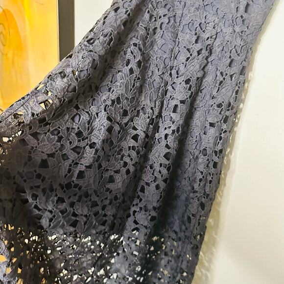 NWT Astr the Label ALine Lace Adjustable Strap Midi Dress Black Purple Size XS - Picture 12 of 12